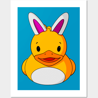 Easter Bunny Rubber Duck Posters and Art